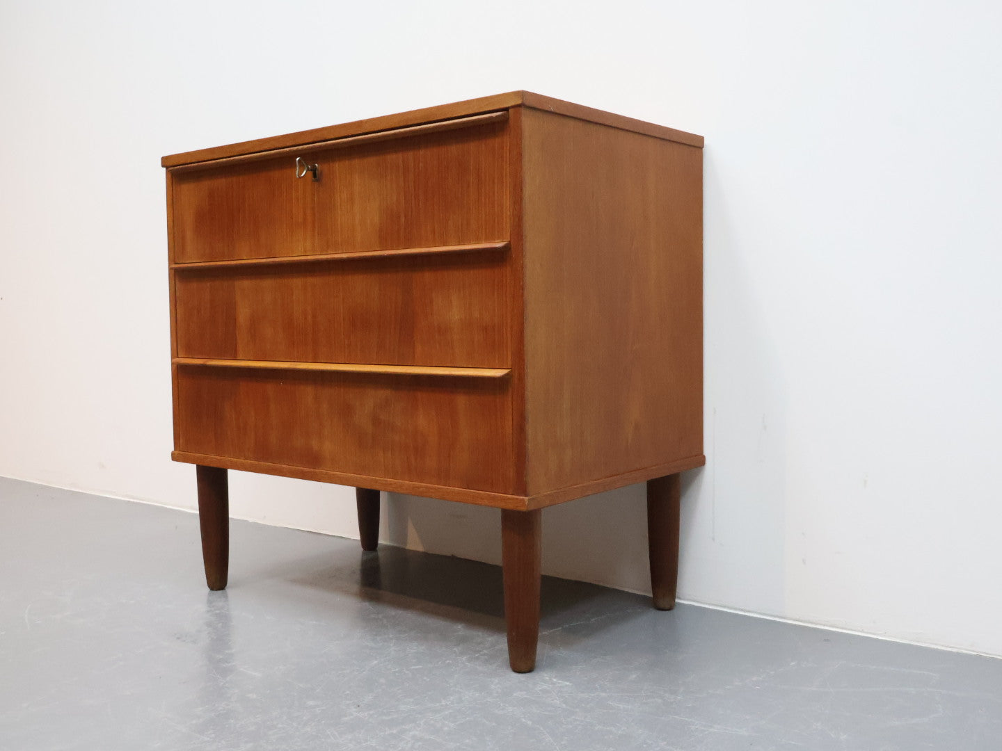 Deense ladekast | Teak | 3 lades | Vintage