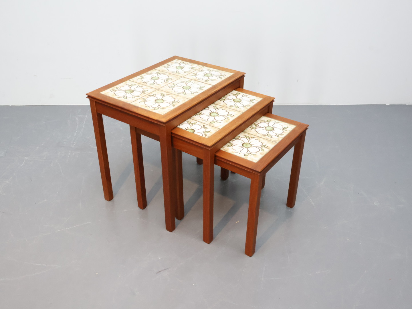 Vintage mimiset / teak keramiek / bruin wit / Denemarken